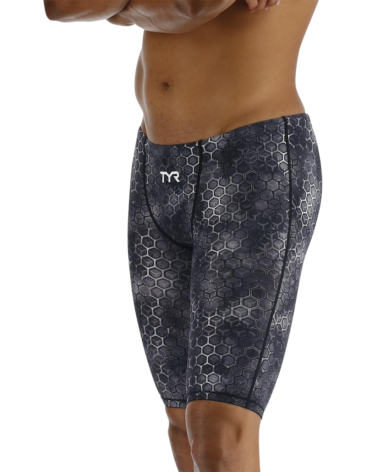 TYR Men's Akurra Thresher Jammer - U12 Compliant One Piece Competitive Swimwear for Training & Racing | Professional Swim Suit for Lap Swimming & Water Sports