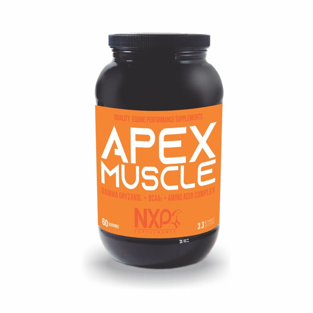 Apex Muscle Builder for Horses - Energy, Endurance, Stamina & Strength Supplement with Immune Support - 3.3 lb (60 Servings) - Ideal for Performance Horses, Race Training & Recovery After Competition