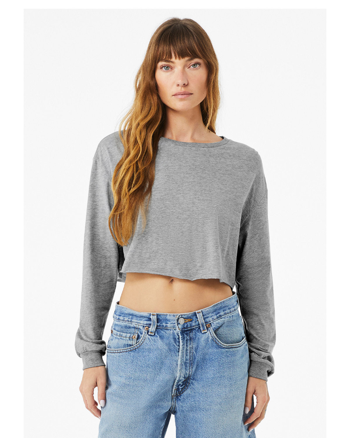 Bella + Canvas 6501B Women's Cropped Long Sleeve T-Shirt - Soft Cotton Tee for Casual Wear, Workout & Layering | Perfect for Everyday Outfits & Gym Sessions