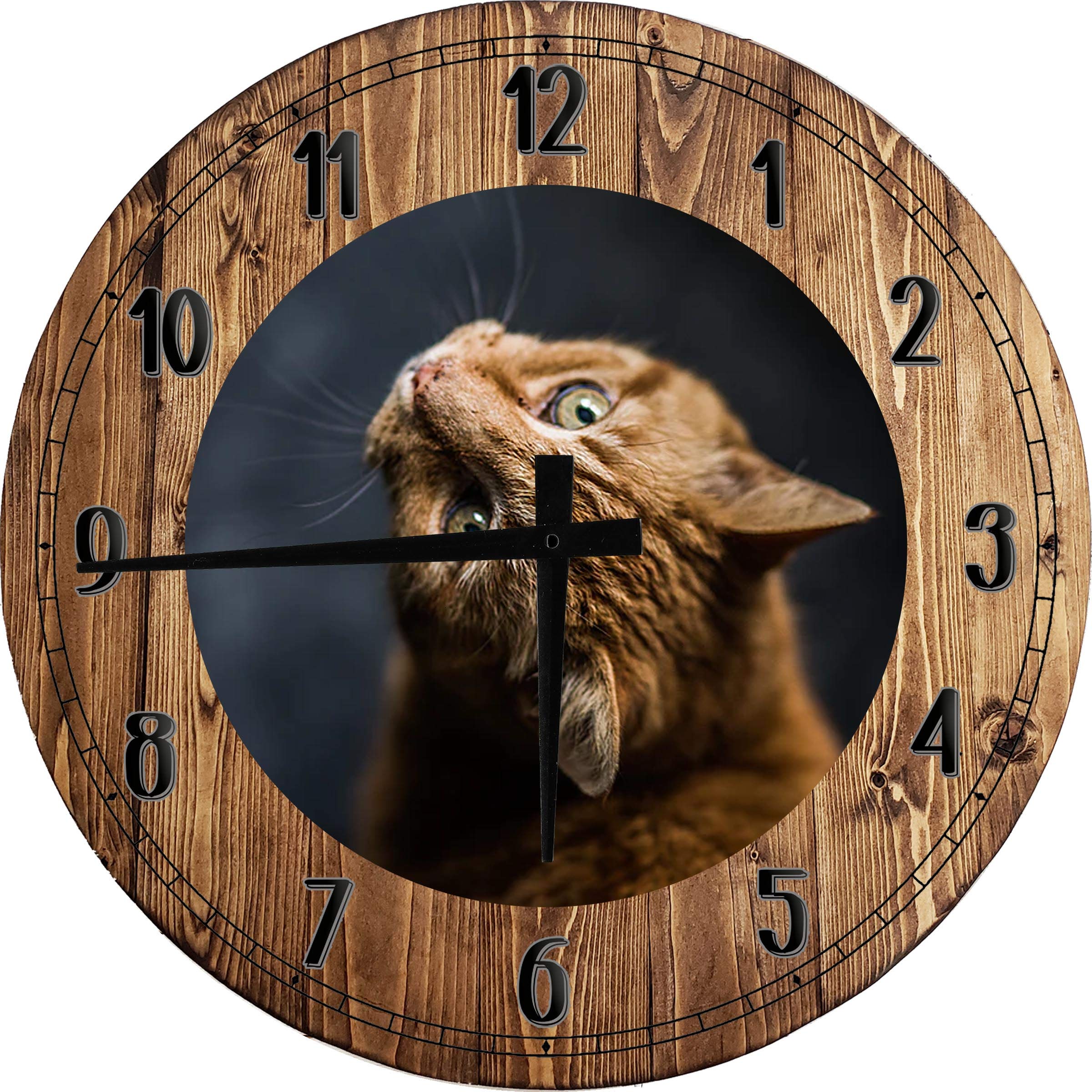 Orange Cat Wall Clock - 18