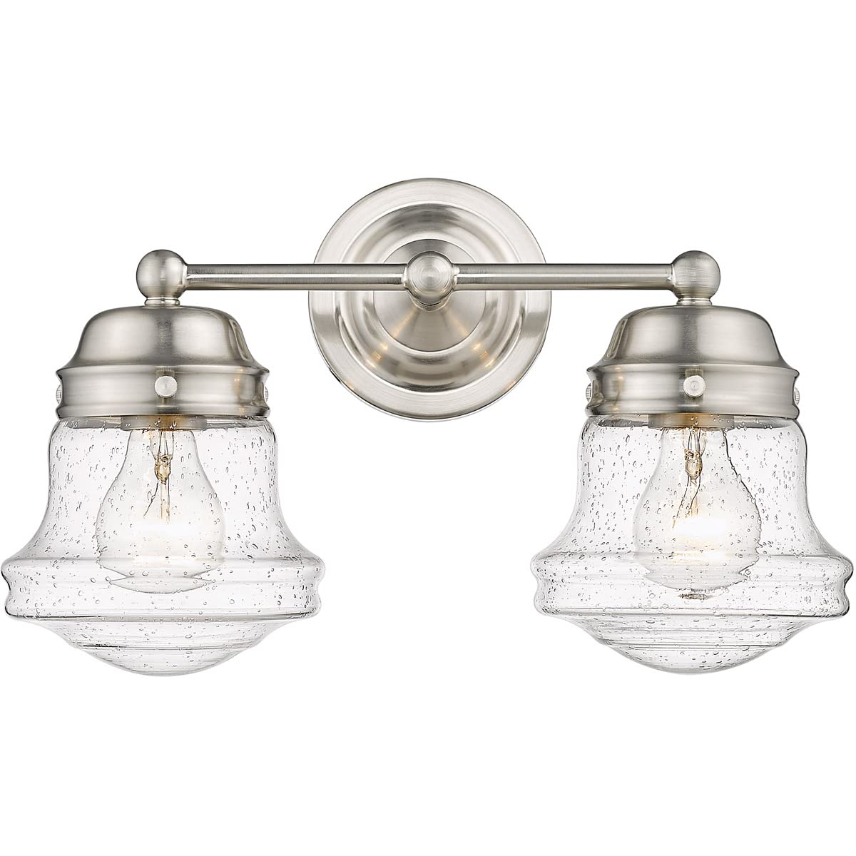 Z-Lite 2-Light Bathroom Vanity Light Fixture 736-2V-BN - Modern Sconce Lighting for Bathroom Mirror, Bedroom & Dressing Room