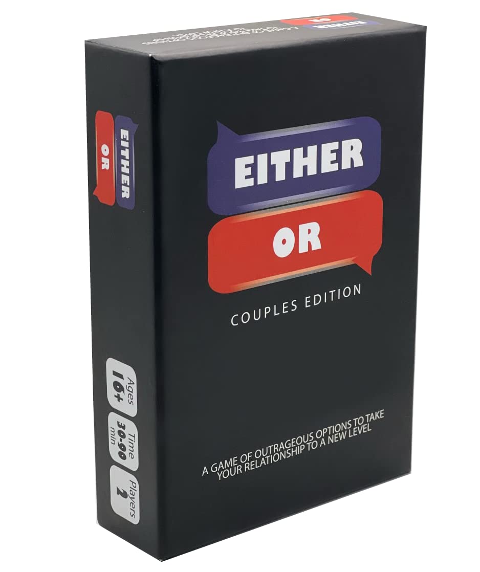Either Or Couples Card Game - Fun Relationship Conversation Starter for Date Nights, Valentine's Day, Anniversaries, Road Trips & Vacations | Perfect Romantic Gift for Couples