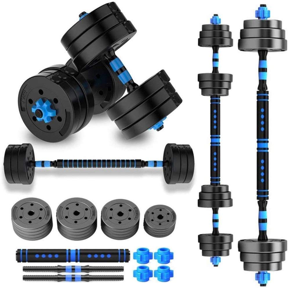 2 in 1 Adjustable Dumbbell Set for Men & Women - Free Weights with Connecting Rod for Home Gym, Strength Training & Full Body Workout | Perfect for Weight Lifting, Muscle Building & Fitness Exercises at Home