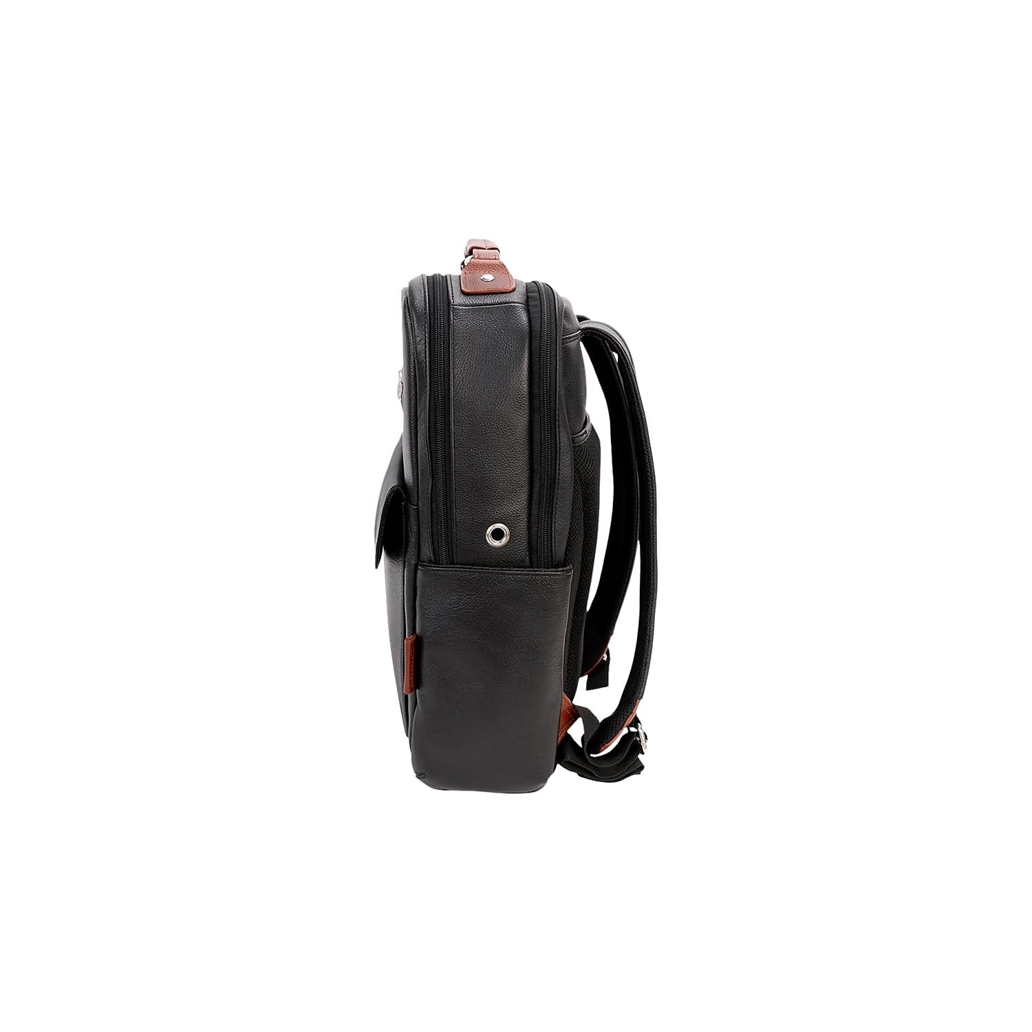 McKlein U Series Logan Genuine Leather Laptop Backpack for Men & Women - 15.6 Inch Business Computer Bag with USB Charging Port - Perfect for Office, Travel & College (Black, Model 19082)