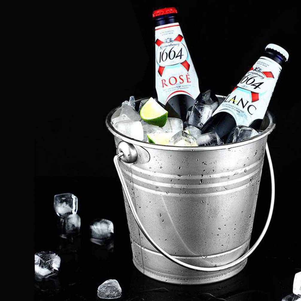1pc Stainless Steel Ice Bucket - Portable Ice Storage Container for Drinks, Parties & Outdoor Use - Keeps Ice Cubes Cold Longer - Perfect for Cocktails, Beer & Picnics