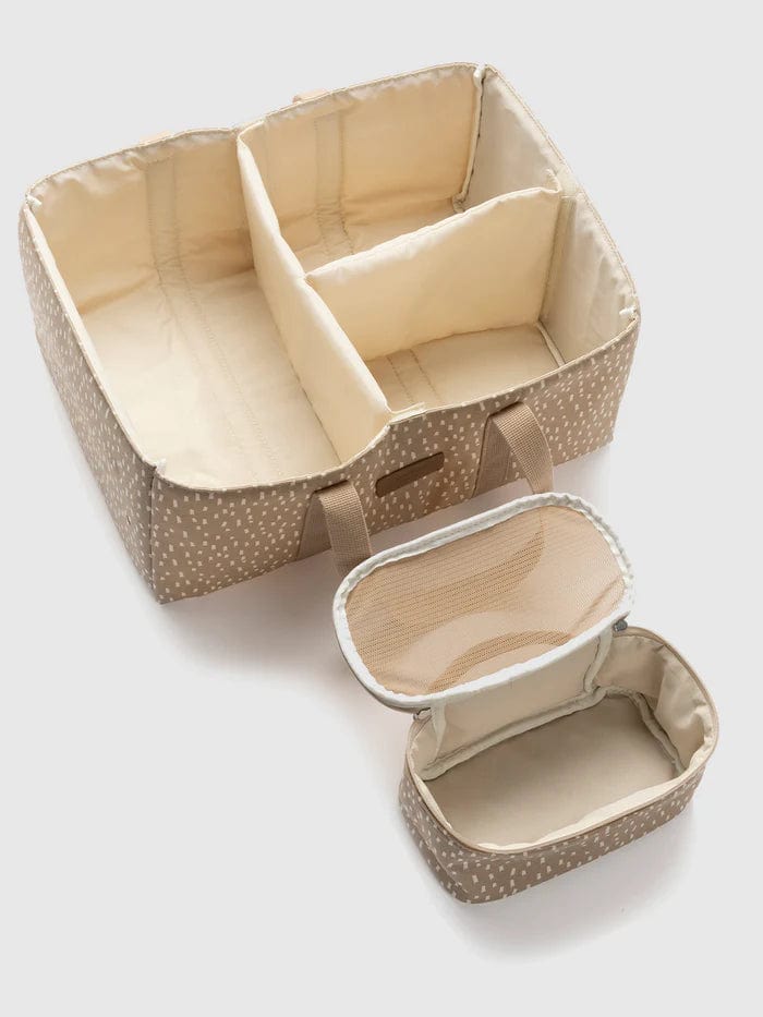 Storksak Organic Diaper Caddy in Seashell - Perfect Baby Shower Gift for Nursery Organization & On-the-Go Parents