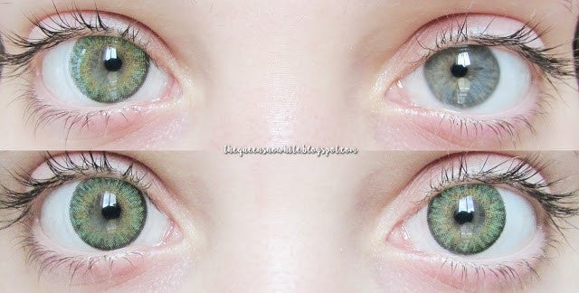 Bunny 3-Color Green Contact Lenses (2Pcs) - 6 Month Supply | Natural Eye Color Change for Cosplay, Halloween & Costume Parties