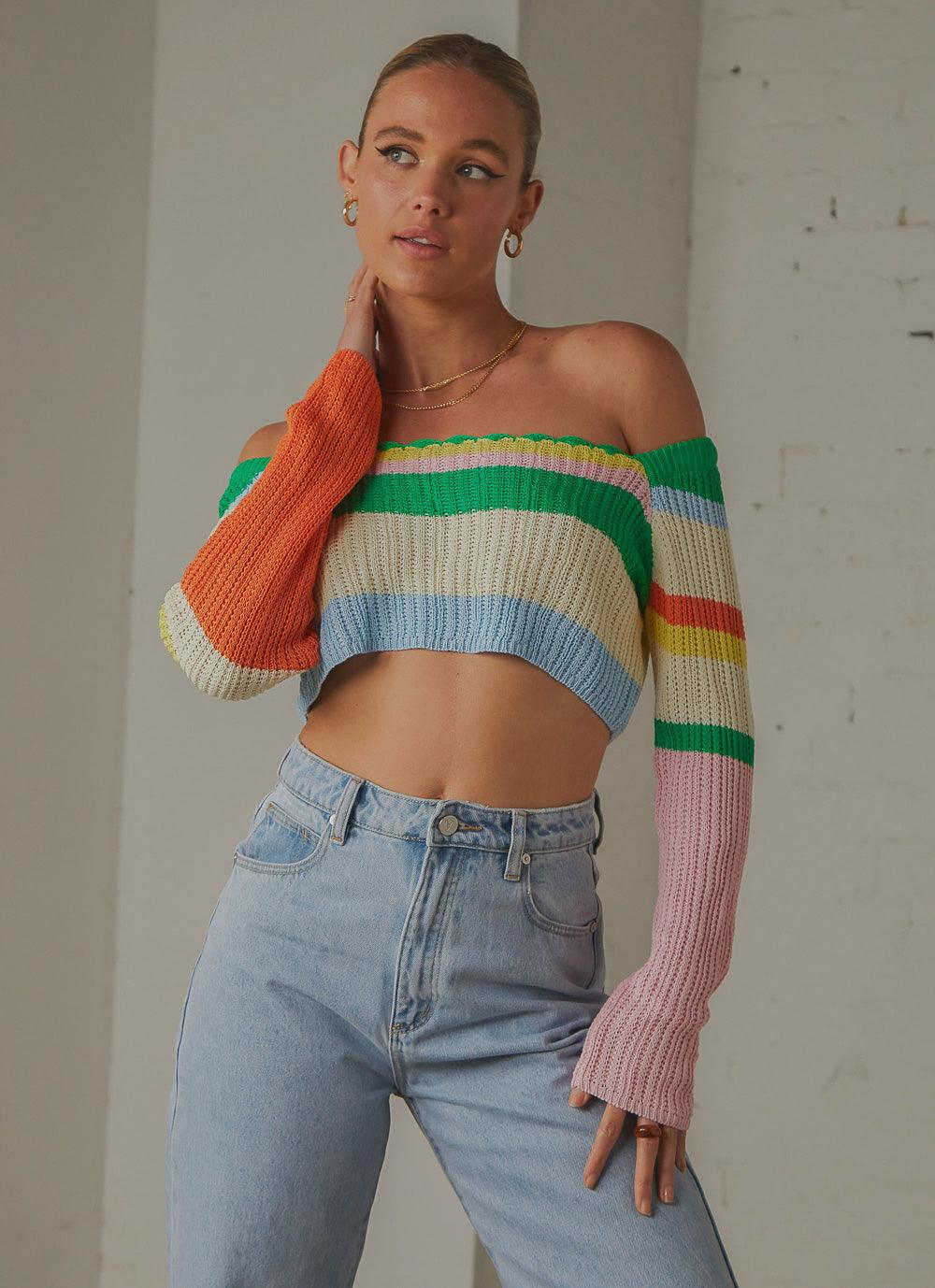 Copacabana Crochet Top - Rainbow Color Boho Beachwear for Women | Perfect for Summer Festivals, Vacations & Beach Outfits