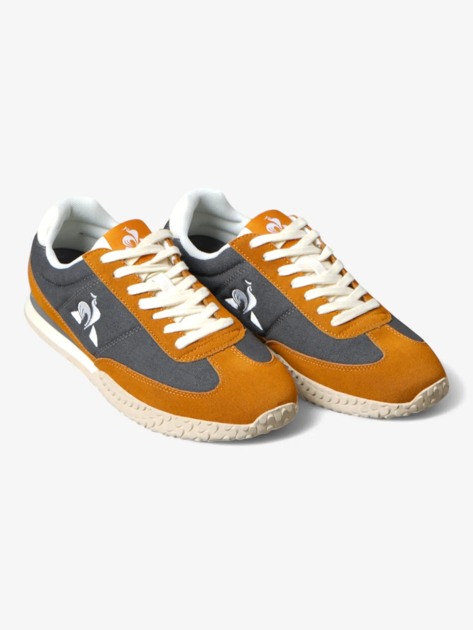 Le Coq Sportif Veloce Action Sneakers - Light Grey & Mustard Running Shoes for Men | Comfortable Athletic Shoes for Jogging, Gym Workouts & Casual Wear