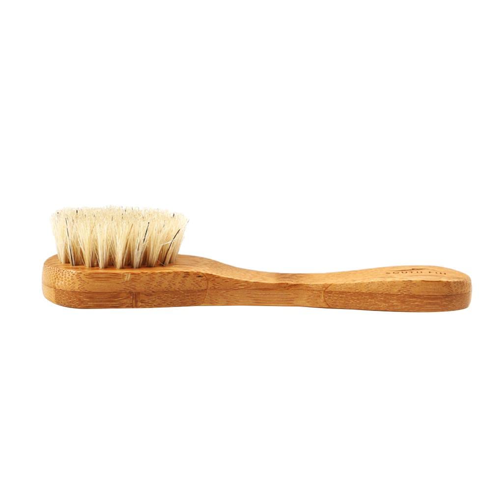 Natural Wooden Manual Exfoliating Brush for Face & Body - Gentle Cleansing & Skin Renewal - Perfect for Spa, Shower & At-Home Skincare Routine