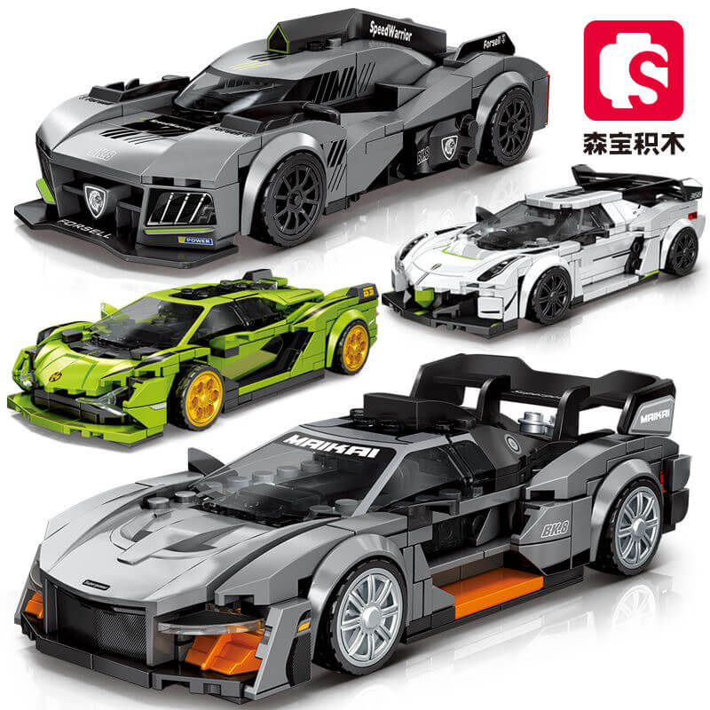 Sembo World Famous Car Building Blocks Set 714540 & 714543 - Creative Toy for Kids, Perfect for Birthday Gifts and STEM Learning Activities
