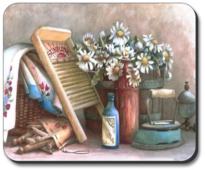 Decorative Art Plates & Clothes Pins Set with Non-Slip Mouse Pad - Perfect for Home Office, Kitchen Organization & Wall Decor