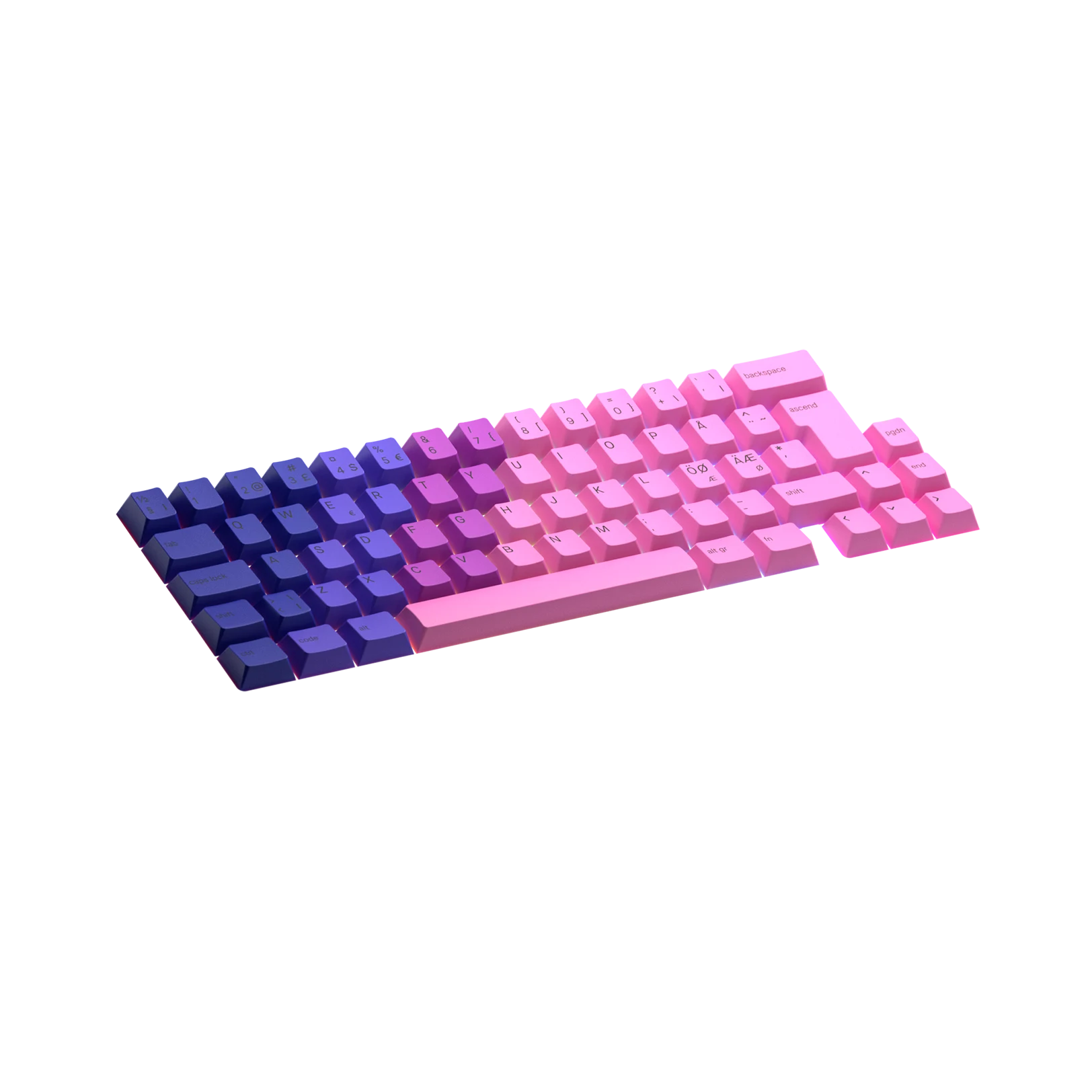 Nebula Nordic Keycaps for Mechanical Keyboards - Customizable RGB Backlit Gaming & Typing Experience