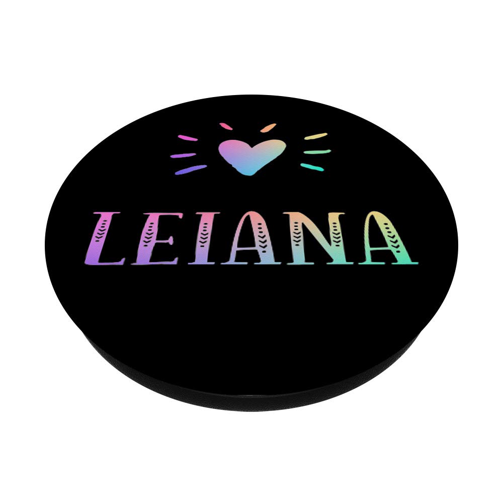 Leiana Personalized Rainbow Watercolor Love Heart Gift - Custom Name Engraved - Perfect for Birthdays, Anniversaries & Valentine's Day Gifts