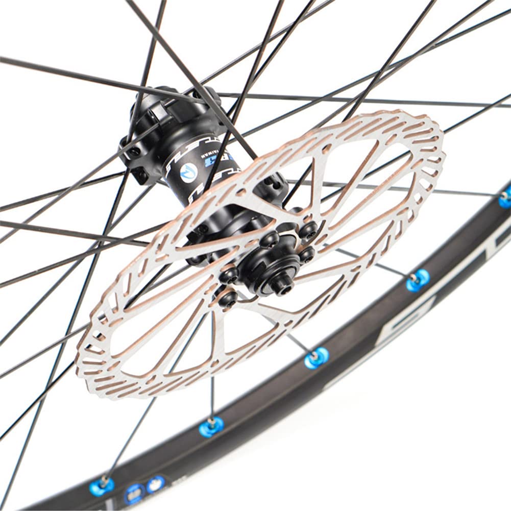 SEADEAR 180mm Bike Disc Brake Rotor with 6 Bolts - Silver Bicycle Brake Rotor for Road Bike, MTB, BMX & Mountain Bike | High-Performance Braking for Cycling & Commuting