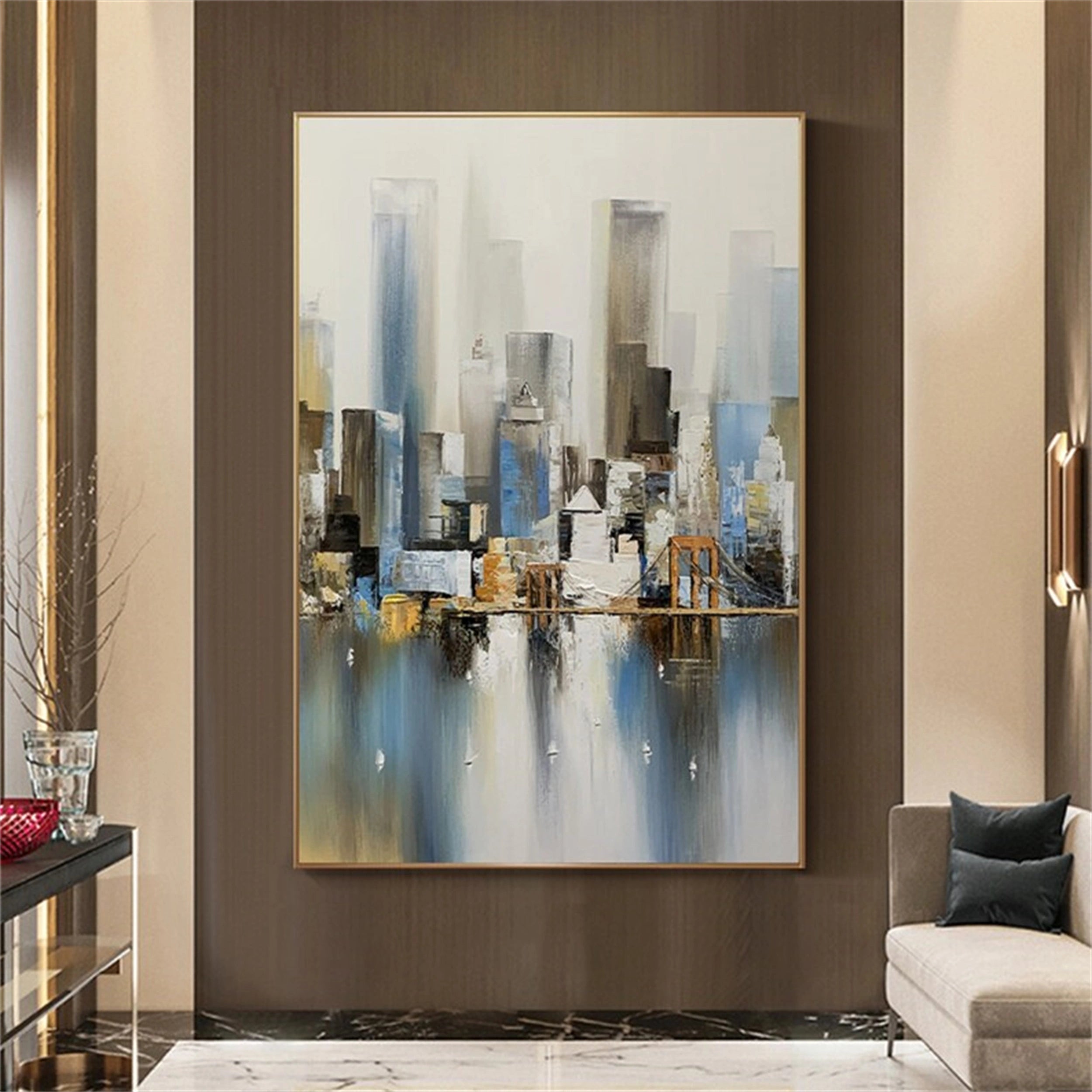 Urban Landscape Painting #UL 018 - Modern Wall Art for Home & Office Decor - Perfect for Living Room, Bedroom or Workspace