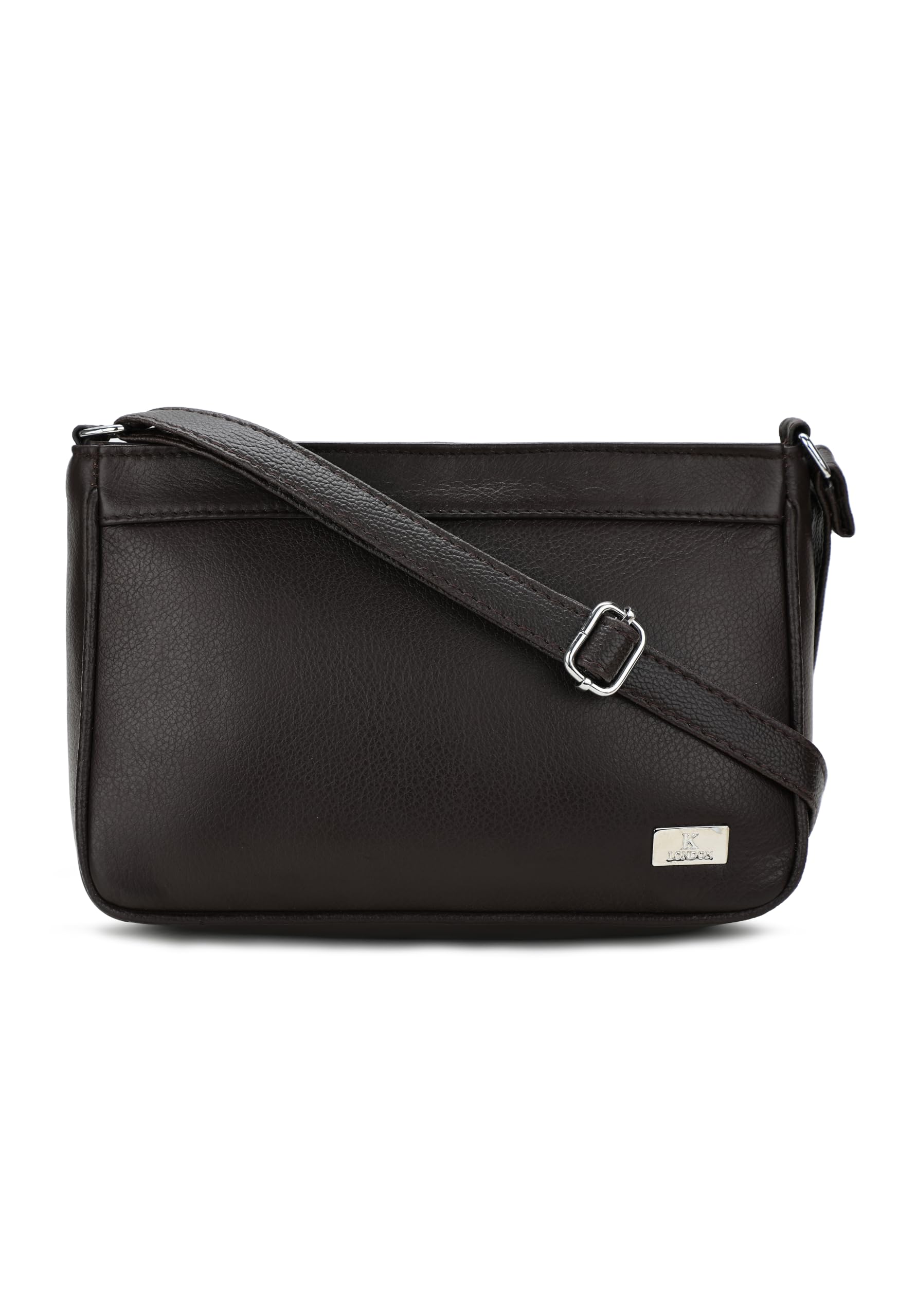 K London Genuine Leather Crossbody Sling Bag for Women - Stylish Phone Pouch & Shoulder Purse (Black) | Perfect for Everyday Use, Travel, and Work