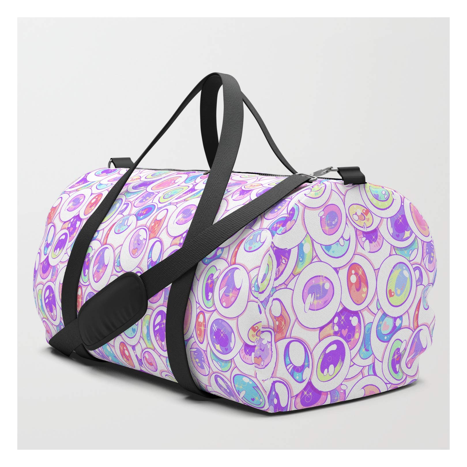 Spookish Delight Kawaii Balls Travel Duffle Bag Set of 3 - Cute Japanese-Inspired Gym & Overnight Bag for Women, Perfect for Workouts, Travel & Beach Trips