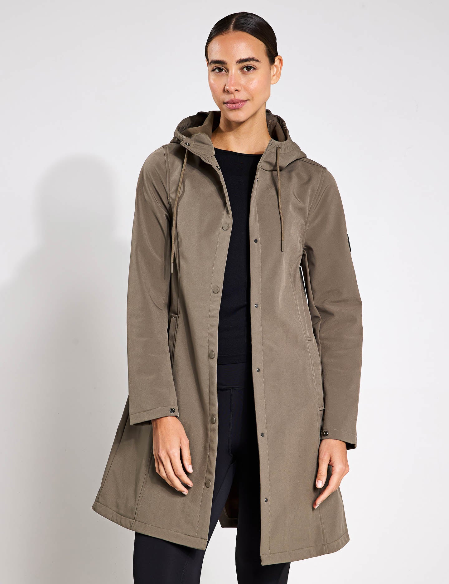 Waterproof Trench Coat for Women - Classic Walnut Brown Long Raincoat - Perfect for Fall, Winter & Rainy Days
