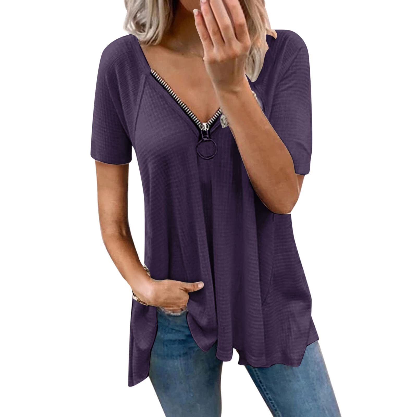 **Plus Size Women's Summer Tops – Gym & Workout Shirts, Casual & Dressy T-Shirts for Women | Perfect for Yoga, Running & Everyday Wear**