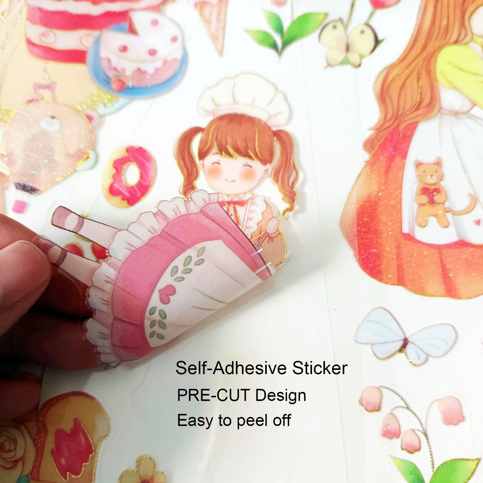 Korean Kawaii Cute Stickers for Journaling, Scrapbooking, Diary & Planner Decoration - DIY Craft Stickers for Albums, Calendars & Notebooks - Perfect for Bullet Journals, School Supplies & Gift Wrapping