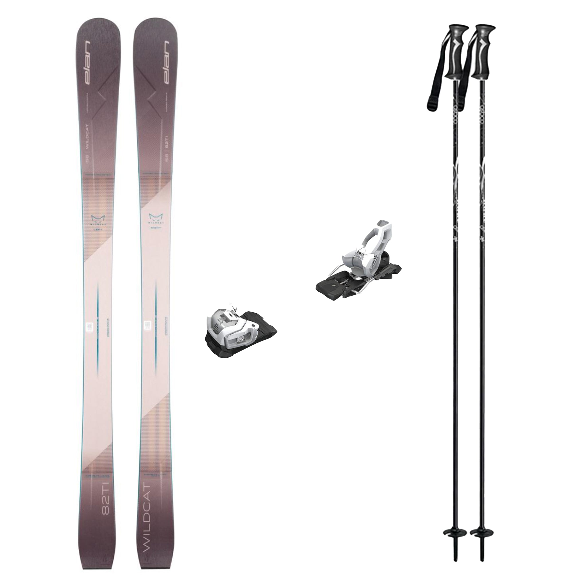 Elan Wildcat 82TI Skis 2025 with Tyrolia Attack 11 Bindings - Women's All-Mountain Ski Package for Powder, Groomers & Freeride | Perfect for Alpine Adventures & Resort Skiing