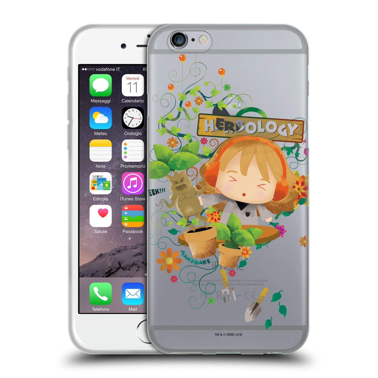 Official Harry Potter Herbology Deathly Hallows II Soft Gel Case for Apple iPhone 6/6s - Durable Protection & Stylish Design - Perfect for Fans, Daily Use & Gift Giving