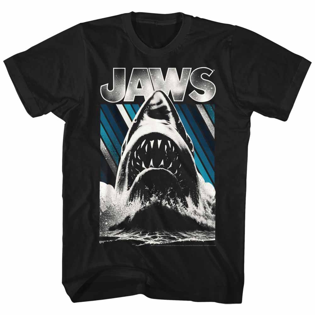 Jaws 1975 Classic Shark Movie T-Shirt - Vintage Steven Spielberg Film Tee with Shark Teeth Design - Perfect for Movie Fans, Beach Trips & Halloween Costumes