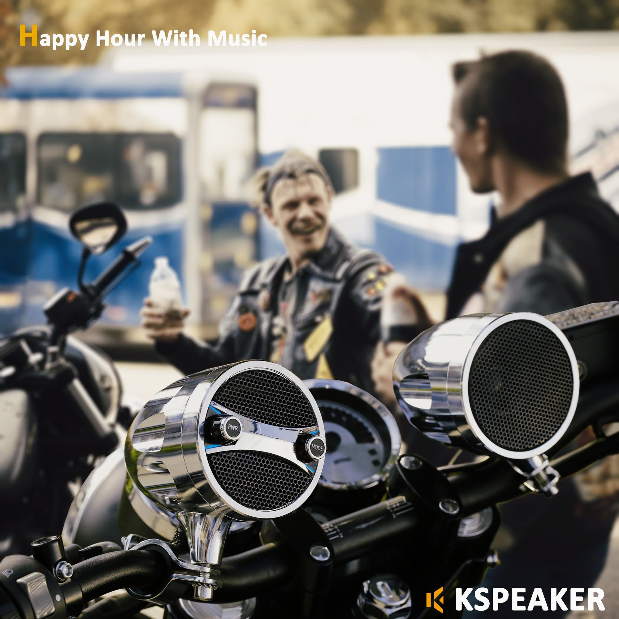 Waterproof Motorcycle Bluetooth Speakers - ATV/UTV Sound System, RZR Speakers, Golf Cart Stereo, Jet Ski Speakers & Sound Bar for Outdoor Adventures