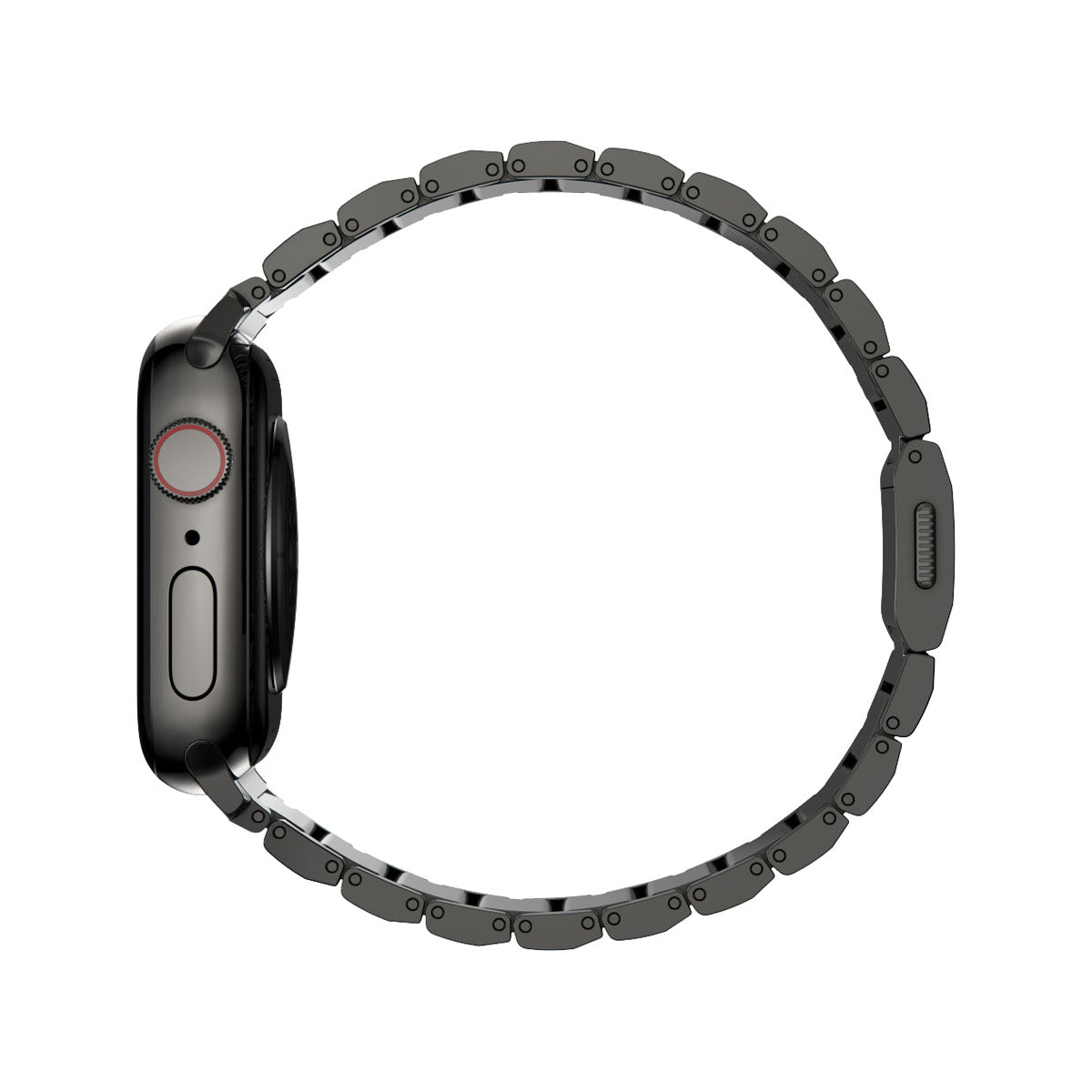 Nomad Apple Watch Band 45mm / 49mm Stainless Steel with Graphite Hardware - Premium Replacement Strap for Workout, Office & Everyday Wear