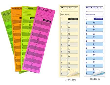 15-Line Silent Auction Bid Sheets 2.8