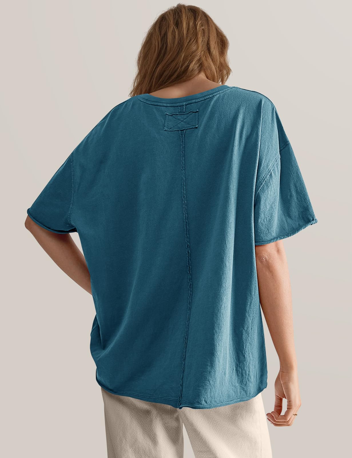 Women's Oversized T-Shirts 2024 | Loose Fit Cotton Summer Tunic Tops | Soft Short Sleeve Boxy Tee | Casual Wear, Beach Outfits & Lounge Comfort