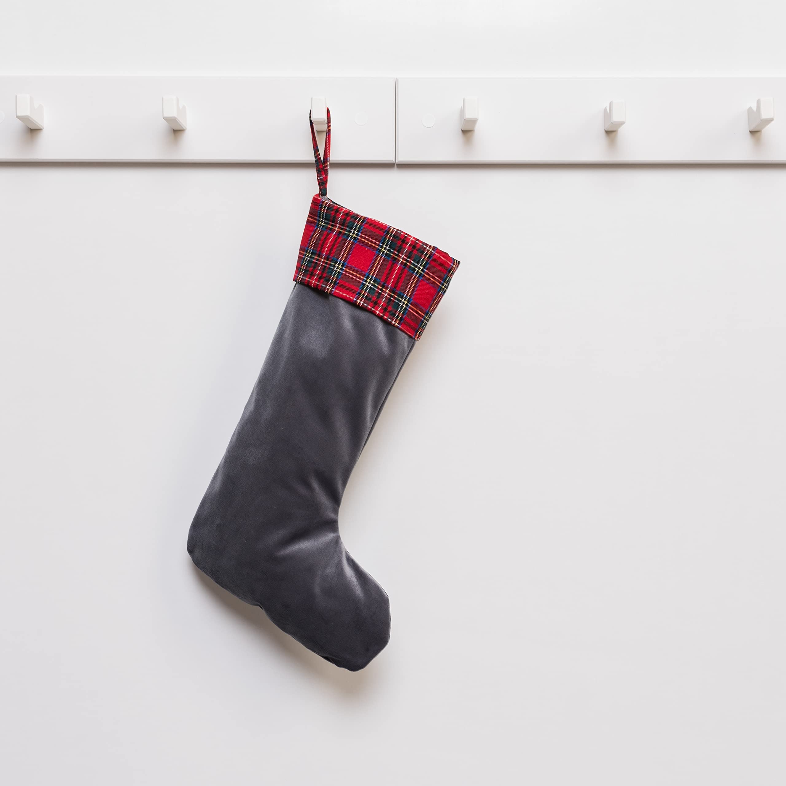 Personalized Christmas Stockings with Plaid Cuff - Custom Name Holiday Decor for Fireplace Mantel, Tree, and Festive Home Decorations