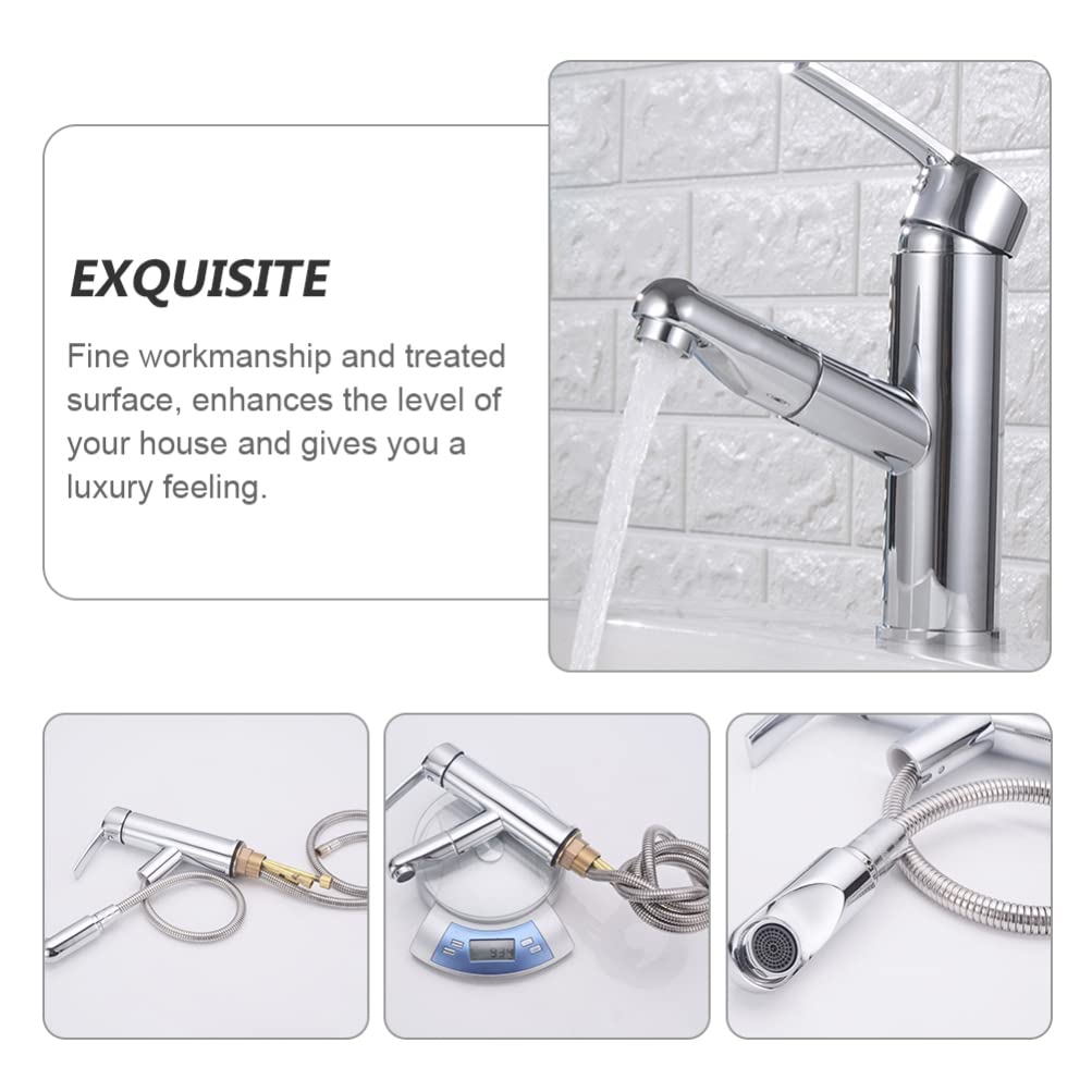 DOITOOL Stainless Steel Single Hole Pull Down Kitchen Faucet with Sprayer - Modern Waterfall Design for Sink, Bar, Laundry & Bathroom | Durable & Easy Install for Home & Commercial Use
