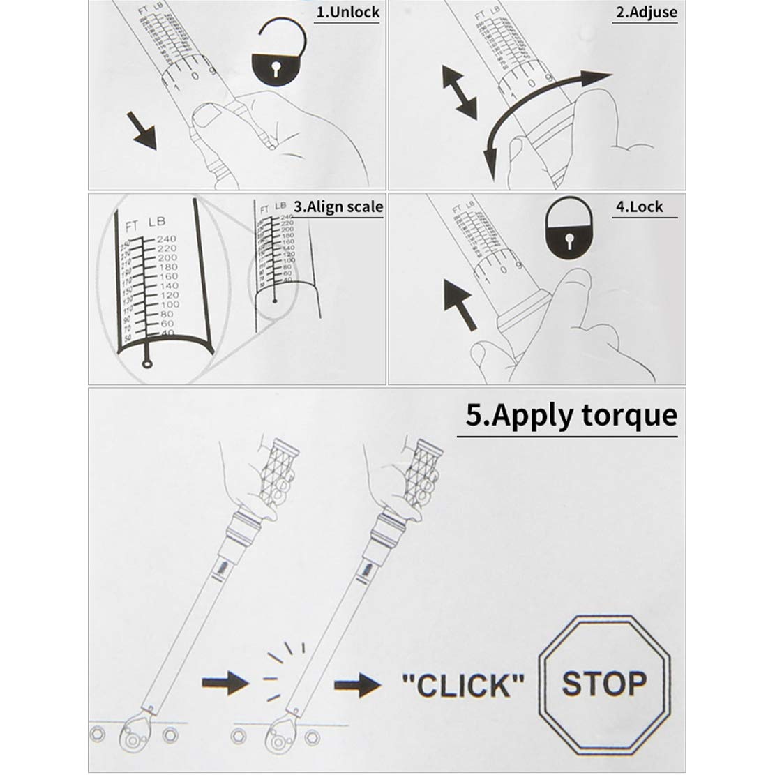 HIOD 1/4 Inch Drive Torque Wrench Set (2-24 Nm) - Professional Bike Tool Kit with Allen & Torx Sockets for Road & Mountain Bicycle Maintenance | Perfect for DIY Repairs, Tune-ups & Component Installation