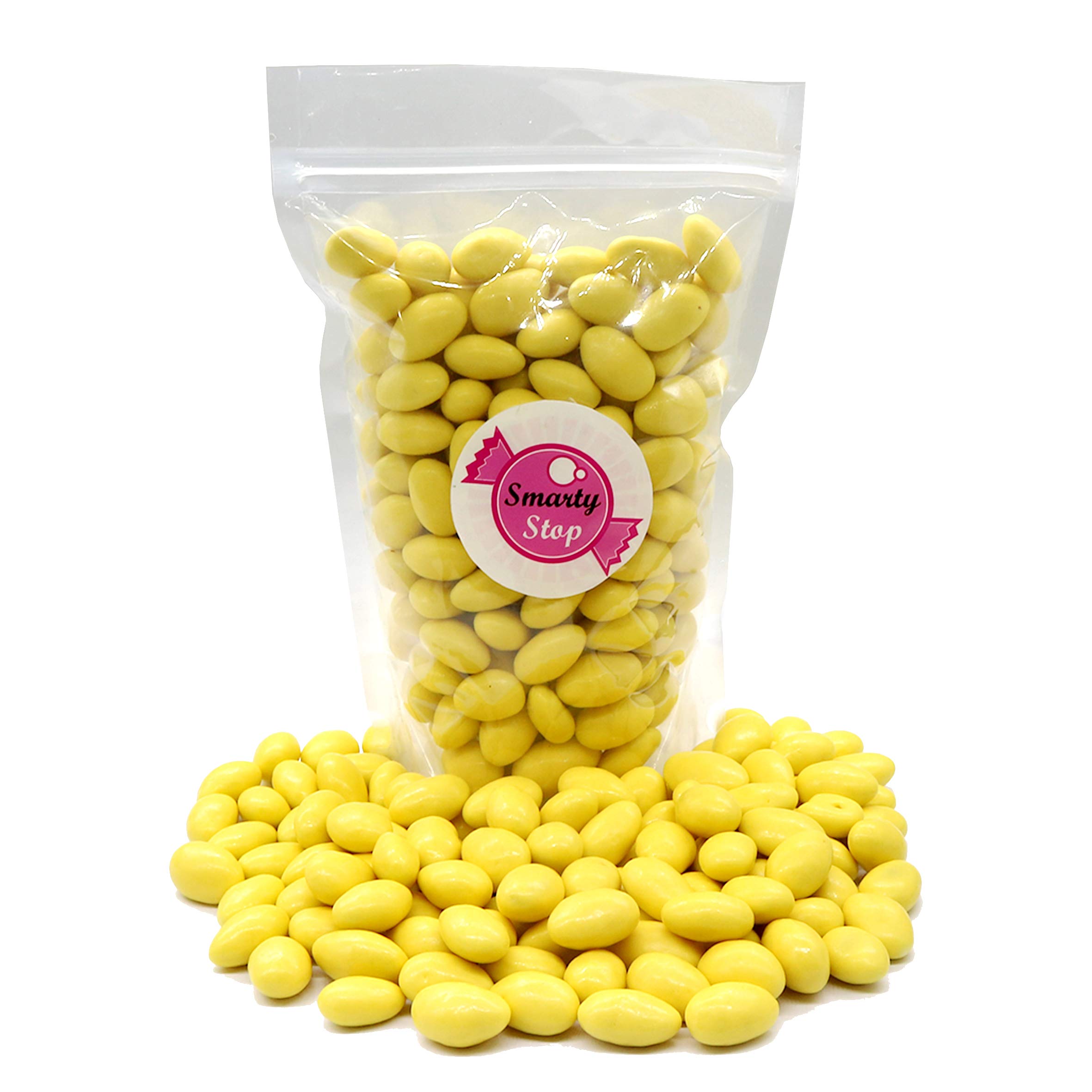 Premium Smarty Stop Chocolate Covered Almonds with Lemon Cream Filling - 3 Pound Bag (Pack of 1) | Delicious Lemoncello Flavor for Gifts, Parties & Snacking