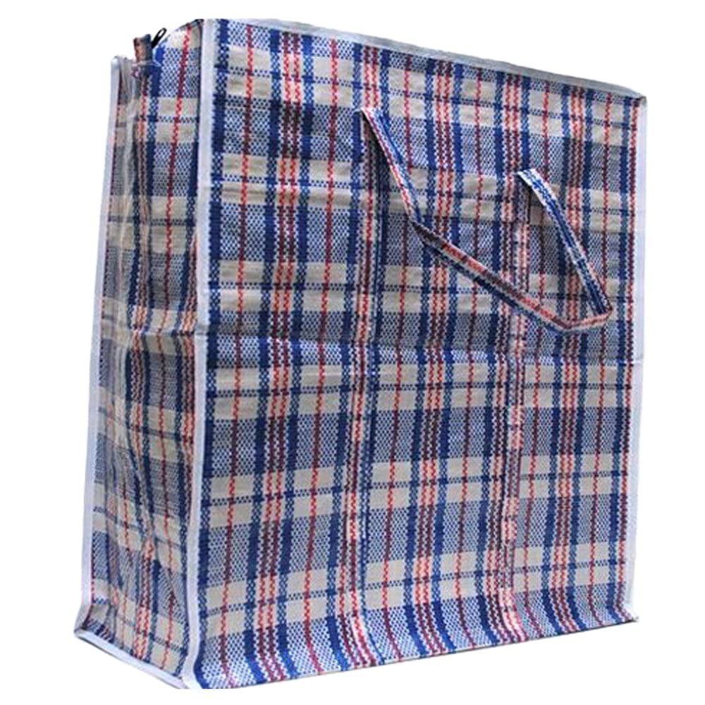 Large Reusable Tote Bag for Shopping, Laundry & Storage | Durable Zipper Organizer