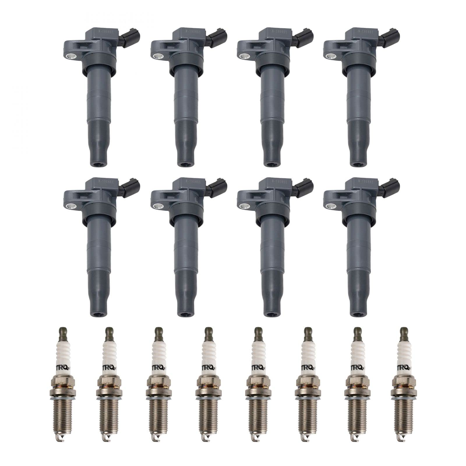 High Performance Ignition Coil & Iridium Spark Plug Kit Set for Hyundai Equus Genesis V8 4.6L 5.0L - Improves Engine Power & Fuel Efficiency - Perfect for DIY Auto Repair & Maintenance