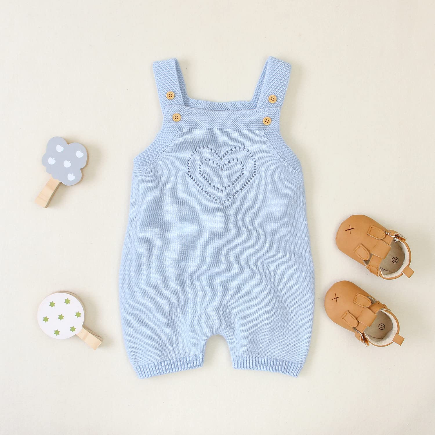 MoZiKQin Baby Girl & Boy Easter Bunny Romper - Sleeveless Knitted Bodysuit Jumpsuit for 1st Easter Outfit | Cute Newborn & Toddler Easter Clothes | Perfect for Easter Photos, Egg Hunts & Spring Celebrations
