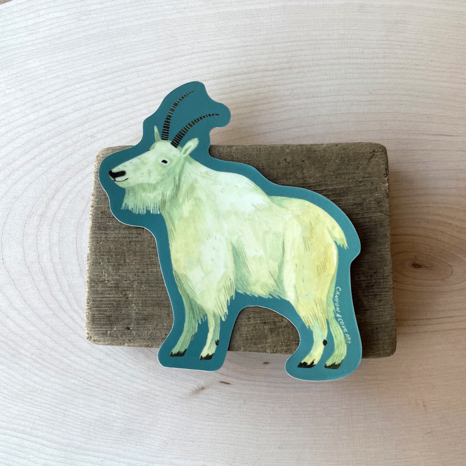 Alpine Goat Sticker - Cute Mountain Goat Decal for Laptops, Water Bottles & DIY Crafts - Perfect for Outdoor Enthusiasts & Nature Lovers