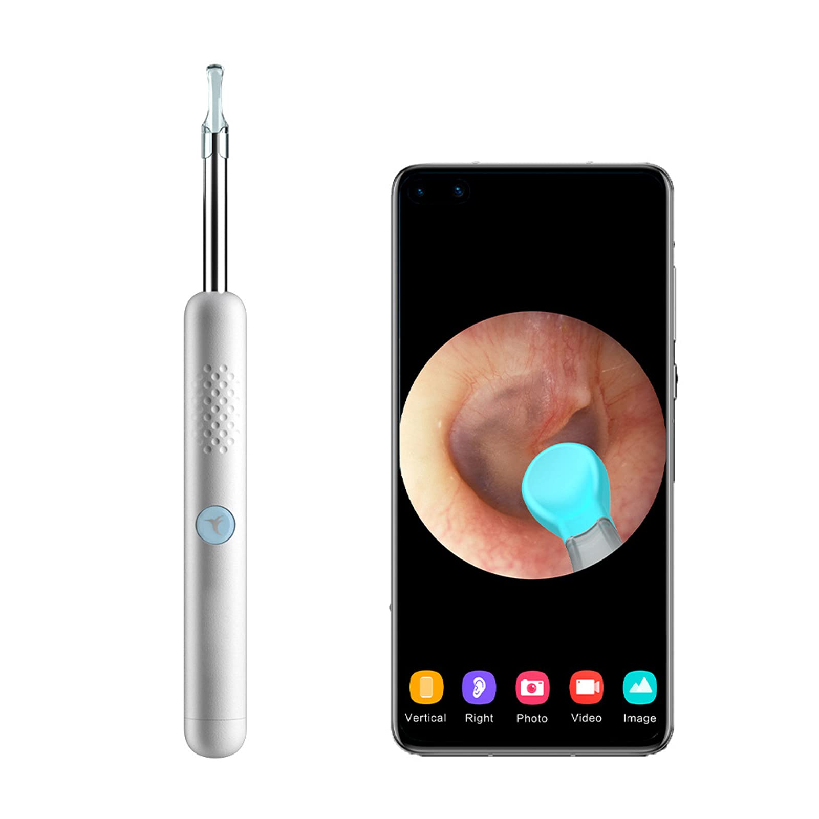 QGGESY Wireless WiFi Otoscope Ear Wax Removal Kit - HD Ear Camera with LED Light, Compatible with iPhone & Android, Portable Storage Box, for Kids & Adults - Perfect for Home Ear Cleaning & Health Check