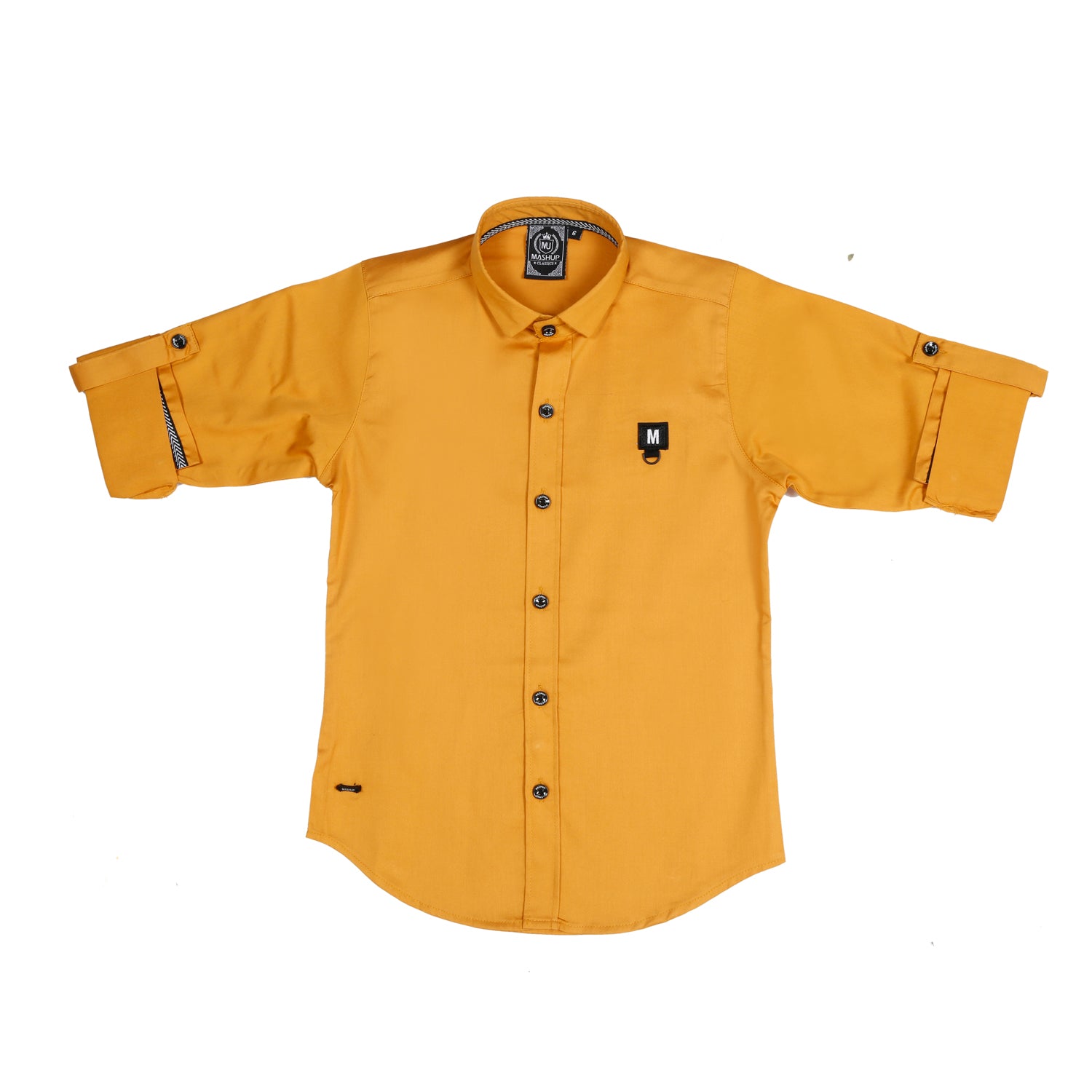 MashUp Mustard Casual Shirt for Men - Comfortable Button Down Shirt with Stylish Design - Perfect for Office, Date Night & Weekend Outings