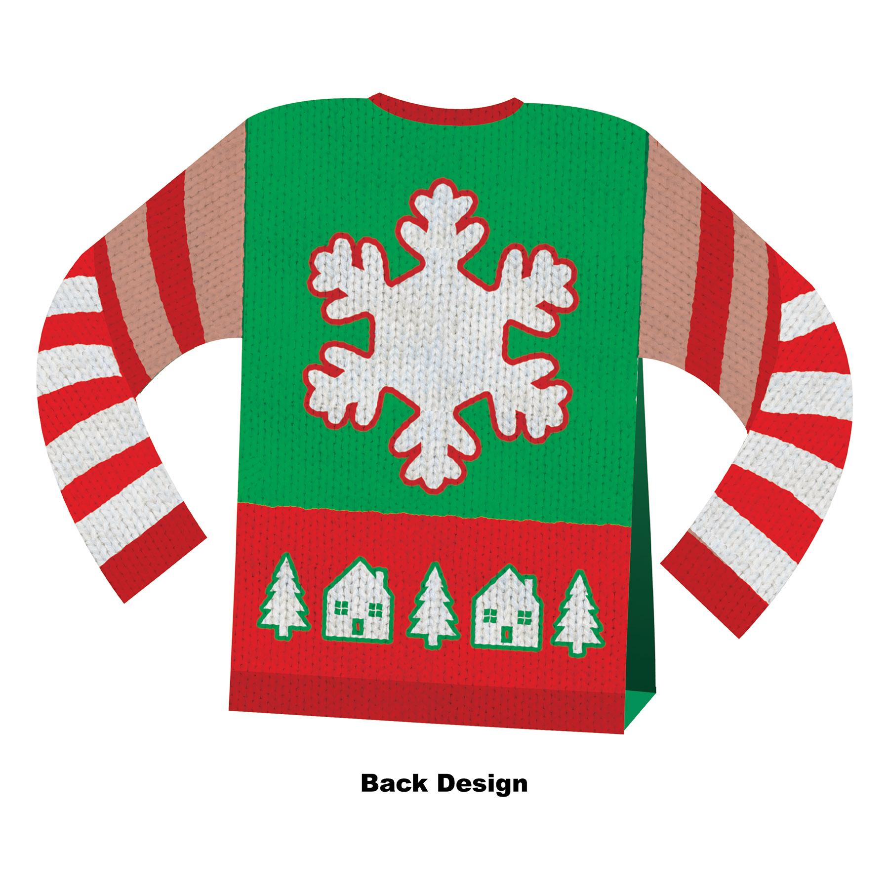 12 Pack Beistle Christmas 3D Ugly Sweater Centerpieces - Festive Holiday Table Decorations for Parties, Home & Office Decor