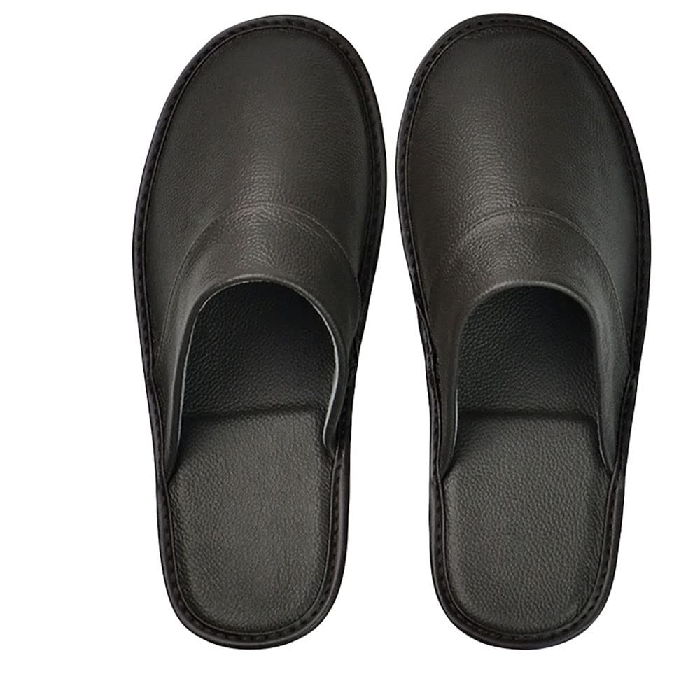 Genuine Cowhide Leather Slippers for Men & Women - Non-Slip Indoor House Shoes, Comfortable Bedroom Slippers for Home Use (Color: D, Size 36/37) - Perfect for Lounging, Relaxing & Cozy Home Wear