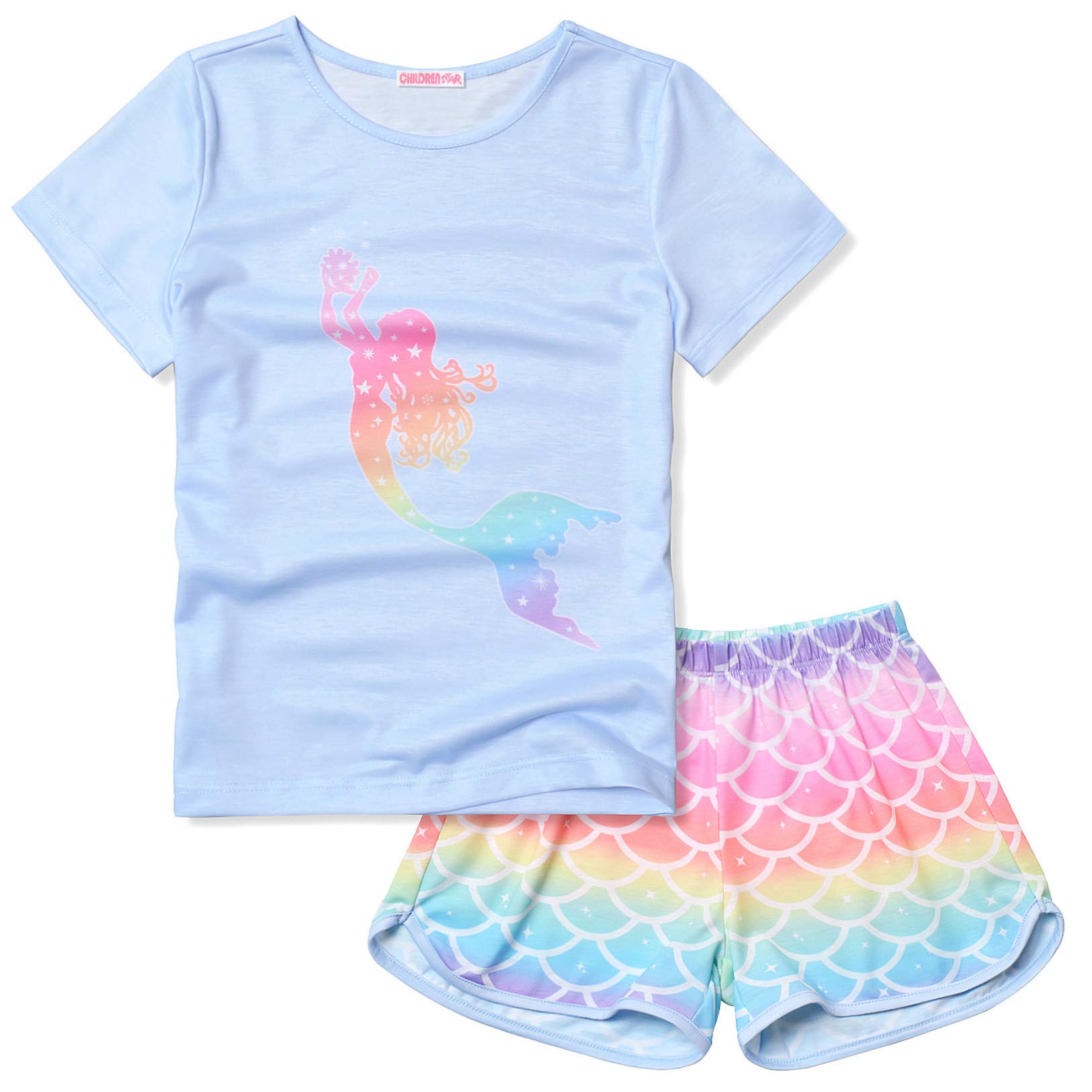Girls Cotton Pajama Sets - Summer Short Sleeve Sleepwear for Kids | Playtime & Bedtime
