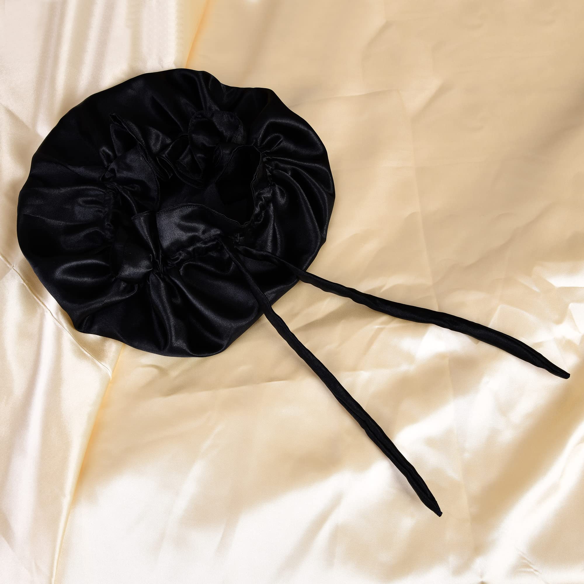 Premium Satin Silk Hair Bonnet for Women & Girls - Double Layered Sleeping Cap for Curly, Natural & Protective Hairstyles - Pack of 1 | Nighttime Hair Care & Travel Essential