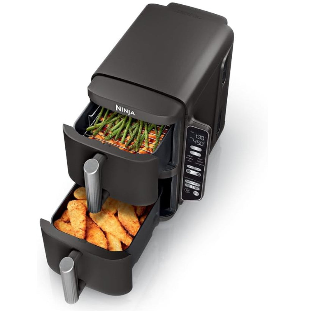 Ninja SL202CCO Double Stack Air Fryer Oven - Certified Refurbished with Home Essentials Warranty | Perfect for Family Cooking, Meal Prep & Healthy Air Frying
