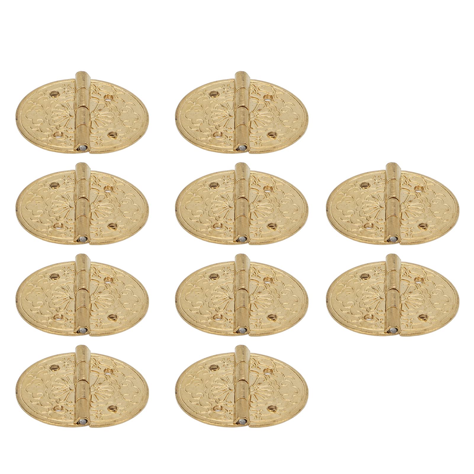 Antique Brass Hinges for Wooden Box - Small Retro Hinges for Jewelry Box, Cabinet & DIY Crafts - Vintage Decorative Hardware with Wide Applications - Perfect for Home Decor & Furniture Repair