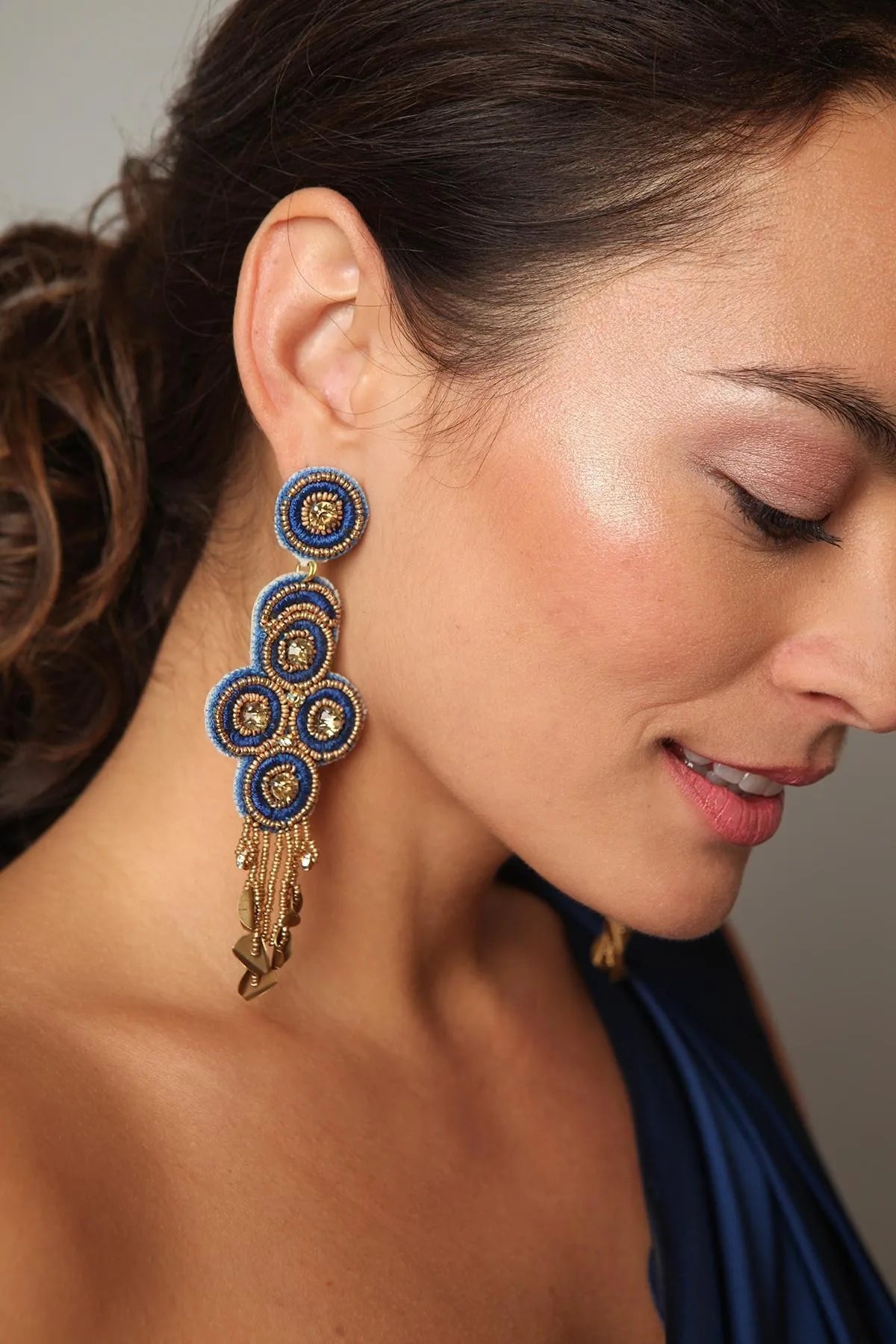 Handmade Embroidered Bead Dangle Earrings for Women - Boho Chic Fashion Jewelry - Perfect for Parties, Weddings & Everyday Wear
