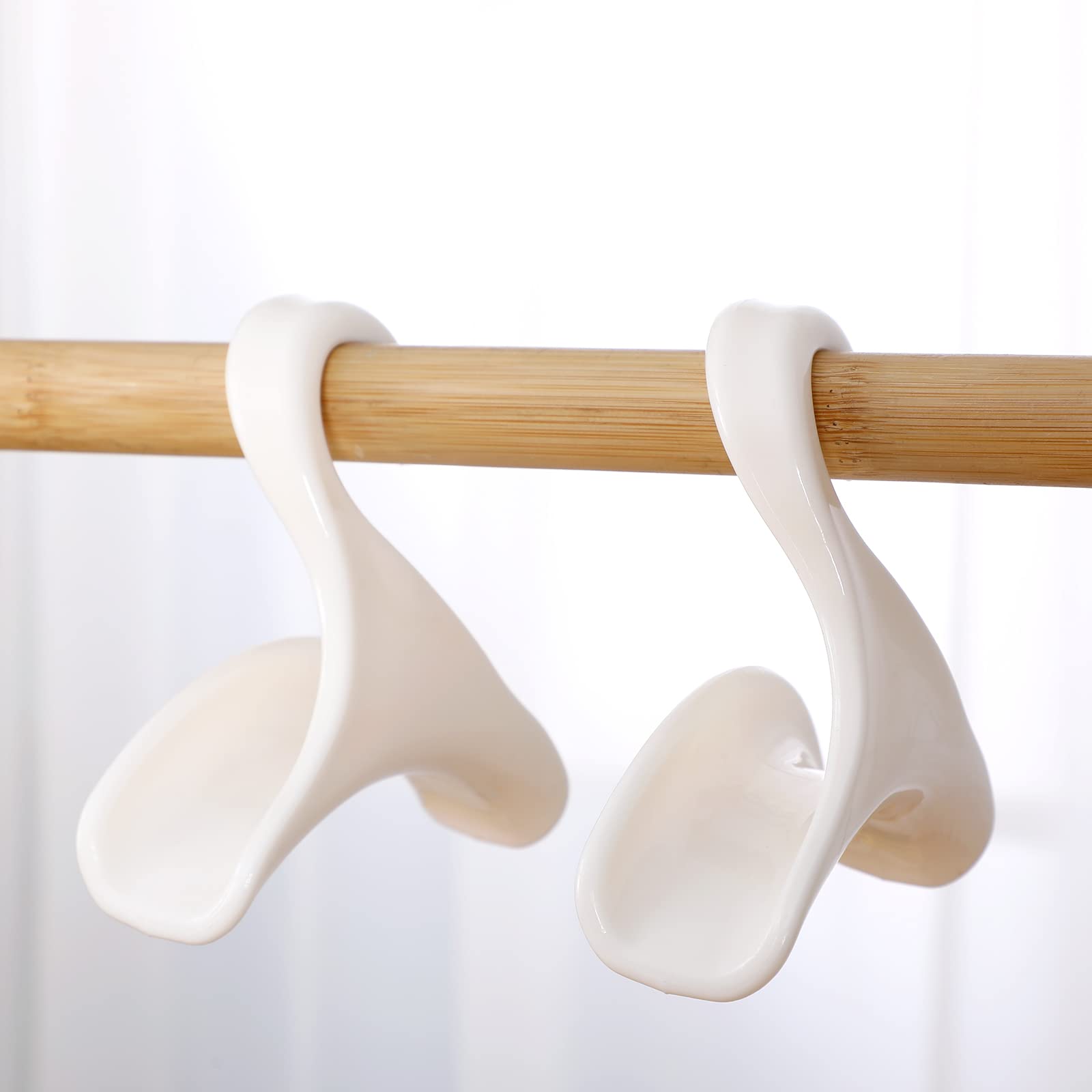 Acrylic Purse Hanger Hook - 6 Pack White Handbag Hanger for Closet Organizer, Tote Bag Holder, Backpack & Satchel Storage - Perfect for Home, Office, Travel & Restaurant Use